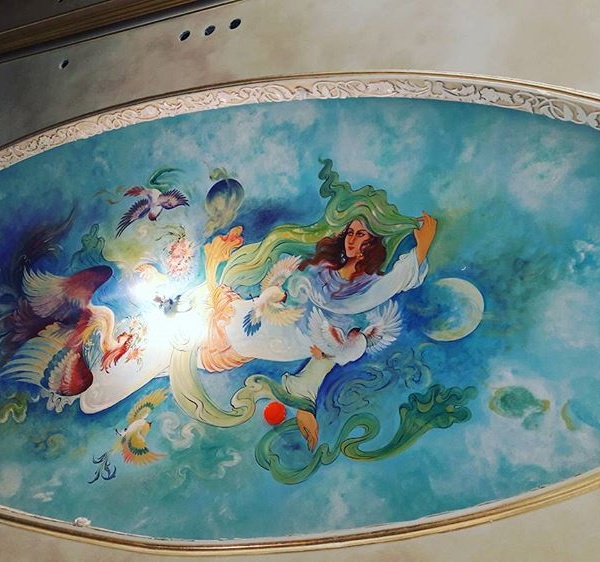 طراحی و نقاشی مینیاتور روی سقف و دیوار