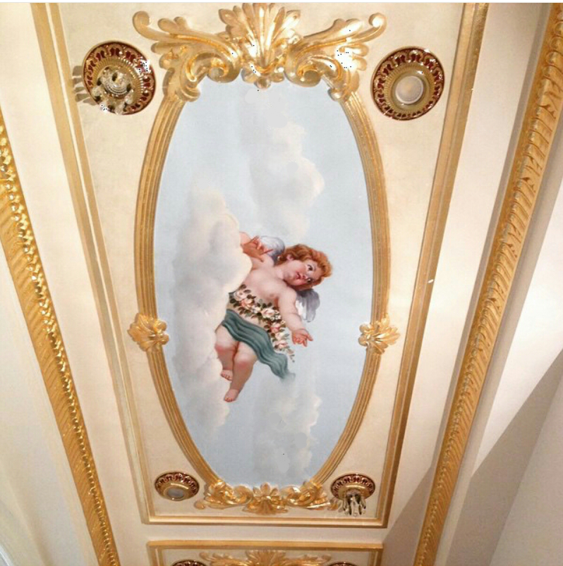 طراحی و نقاشی فرشته روی سقف و دیوار