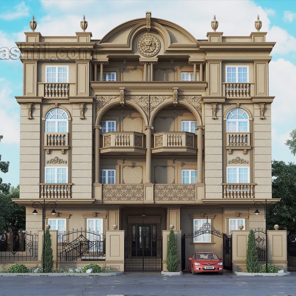 طراحی نمای ساختمان به سبک نمای رومی