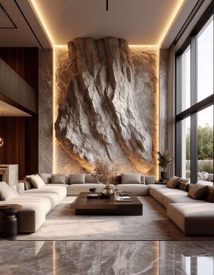 دیوار صخره ای - طرح صخره ای
