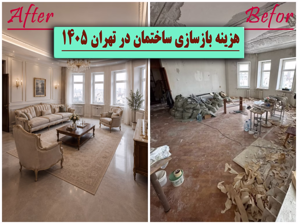 هزینه بازسازی ساختمان در تهران ۱۴۰۵
